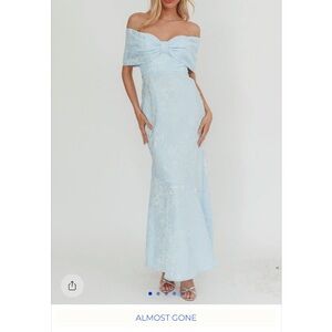 Selfie Leslie Strapless Light Blue Dress